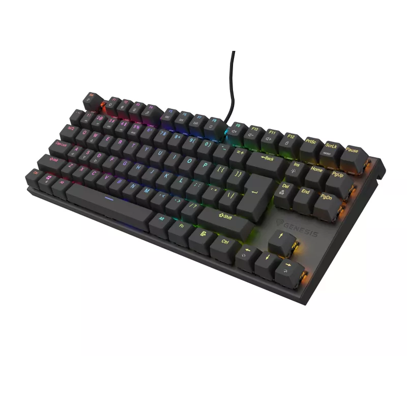 Teclado GENESIS Thor 303 TKL Gaming USB QWERTY preto RGB LED