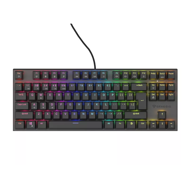 Teclado GENESIS Thor 303 TKL Gaming USB QWERTY preto RGB LED