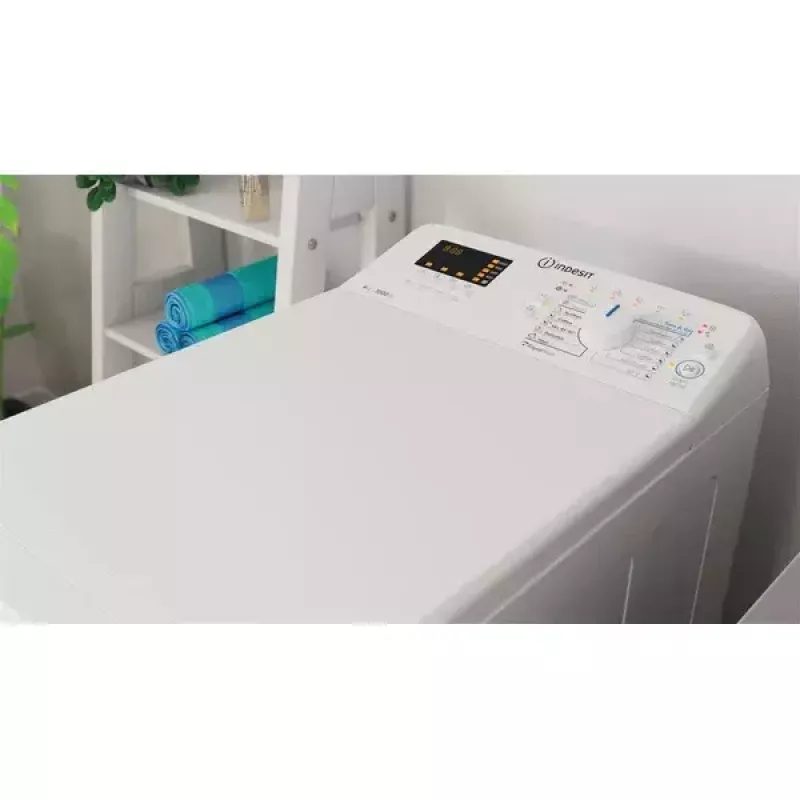 Máquina de lavar de carga superior INDESIT BTW S60400 EU/N — 6 kg, 1000 rpm, classe energética C, branco