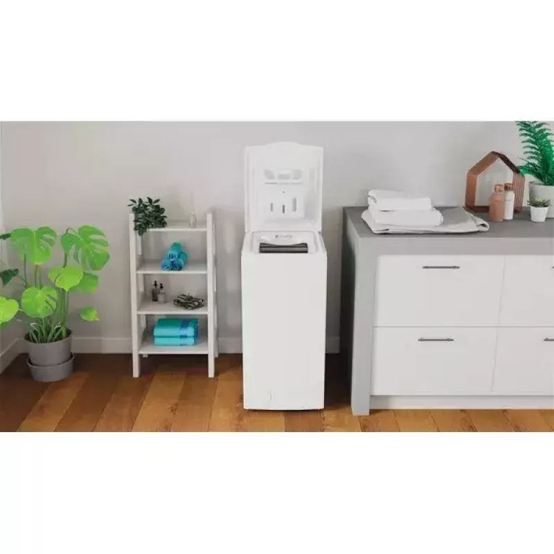 Máquina de lavar de carga superior INDESIT BTW S60400 EU/N — 6 kg, 1000 rpm, classe energética C, branco