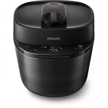 Panela de pressão elétrica Philips HD2151/40 — 5 L, 1000 W, 34 programas automáticos, preto