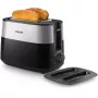 Philips Daily Collection HD2517/90 torradeira, 2 ranhuras, 830 W, preto/prateado