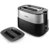 Philips Daily Collection HD2517/90 torradeira, 2 ranhuras, 830 W, preto/prateado