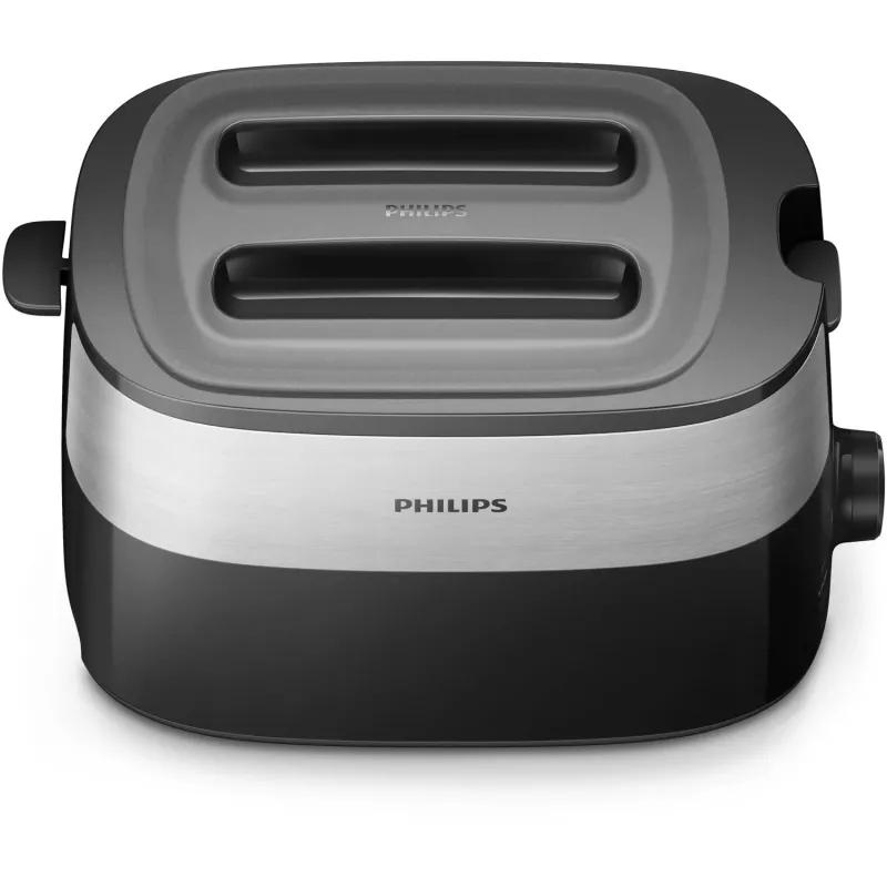 Philips Daily Collection HD2517/90 torradeira, 2 ranhuras, 830 W, preto/prateado