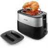 Philips Daily Collection HD2517/90 torradeira, 2 ranhuras, 830 W, preto/prateado