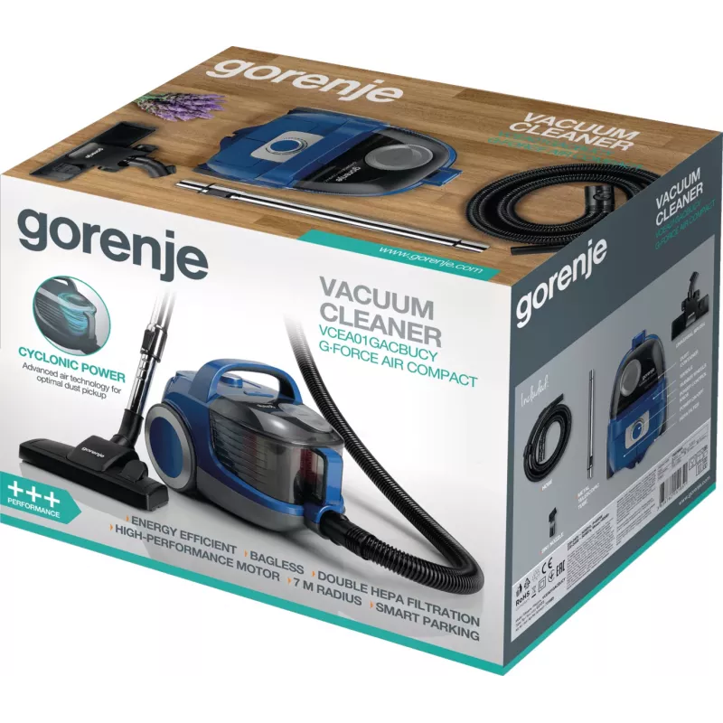 Aspirador cilíndrico Gorenje VCEA01GACBUCY 2,2 L limpeza a seco sem saco