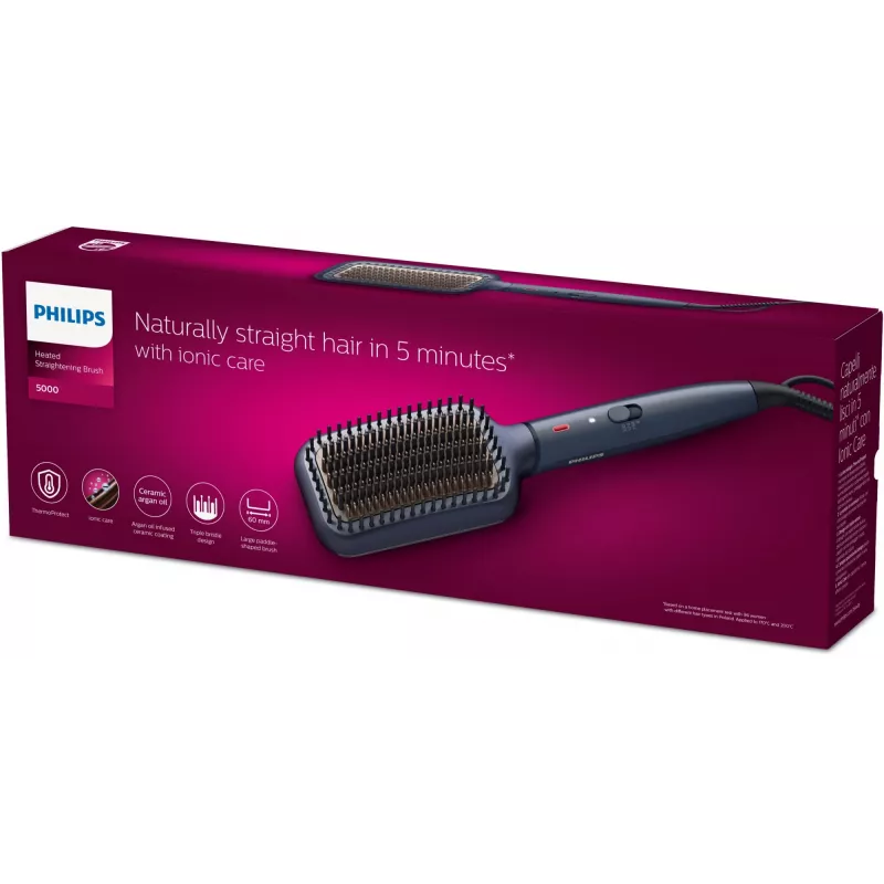 Escova alisadora Philips 5000 Series BHH885/00, azul