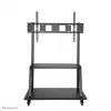 Neomounts NS-M4000BLACK carrinho para TV, suporte de chão 60-105 polegadas (152,4-267 cm), máx. 150 kg, VESA 200x200-1000x600, altura ajustável, com prateleira, preto