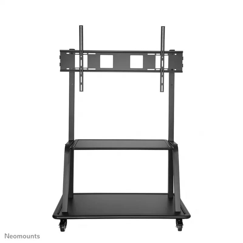 Neomounts NS-M4000BLACK carrinho para TV, suporte de chão 60-105 polegadas (152,4-267 cm), máx. 150 kg, VESA 200x200-1000x600, altura ajustável, com prateleira, preto