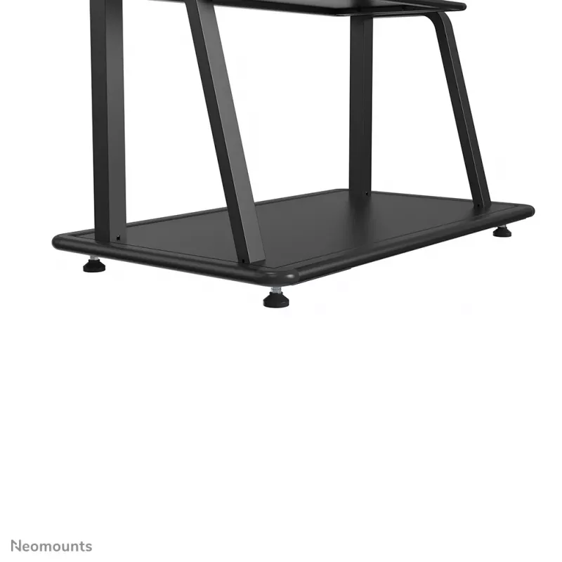 Neomounts NS-M4000BLACK carrinho para TV, suporte de chão 60-105 polegadas (152,4-267 cm), máx. 150 kg, VESA 200x200-1000x600, altura ajustável, com prateleira, preto