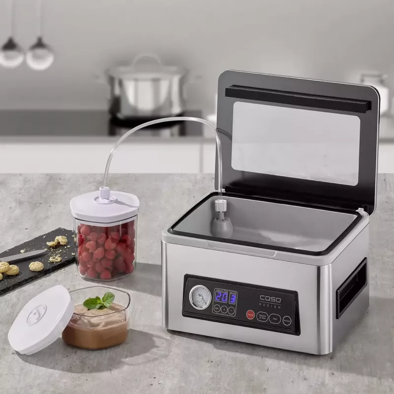 Máquina de vácuo Caso VacuChef 50 Power 300 W aço inoxidável modelo 01416 para conservação de alimentos