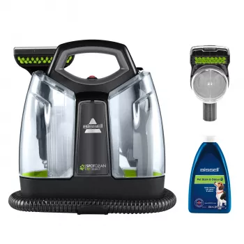 Máquina de limpeza de tapetes Bissell SpotClean Pet Select portátil Deep preto, verde, transparente