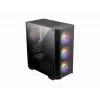 Caixa para PC MSI MAG FORGE M100A Micro Tower Preta com vidro temperado, 3 ventoinhas frontais de 120 mm, RGB, microATX/Mini-ITX