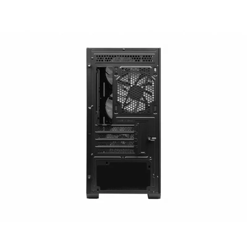 Caixa para PC MSI MAG FORGE M100A Micro Tower Preta com vidro temperado, 3 ventoinhas frontais de 120 mm, RGB, microATX/Mini-ITX