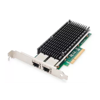 Adaptador Ethernet para servidor DIGITUS – 10 Gbit/s Dual-Port PCIe X8, Intel X540 BT2