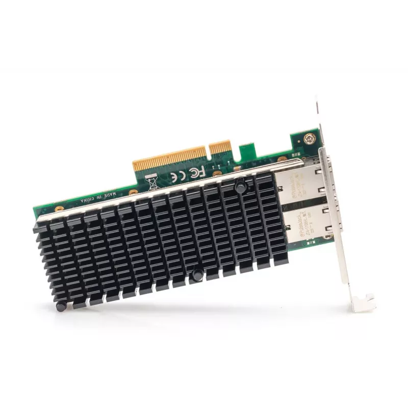 Adaptador Ethernet para servidor DIGITUS – 10 Gbit/s Dual-Port PCIe X8, Intel X540 BT2