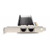Adaptador Ethernet para servidor DIGITUS – 10 Gbit/s Dual-Port PCIe X8, Intel X540 BT2