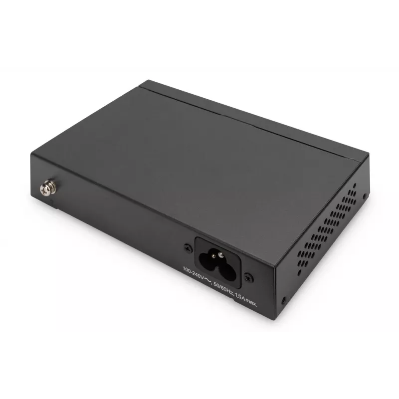 Switch PoE DIGITUS 4+1 portas Ethernet Unmanaged 4 portas PoE,