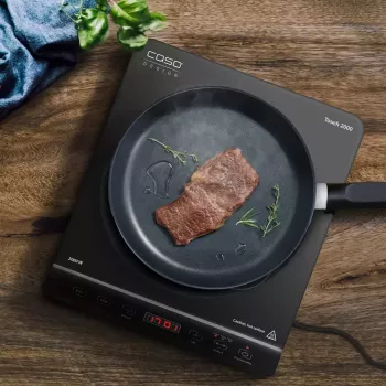 Placa de indução Caso Touch 2000 — zona de cozedura única, controlo tátil