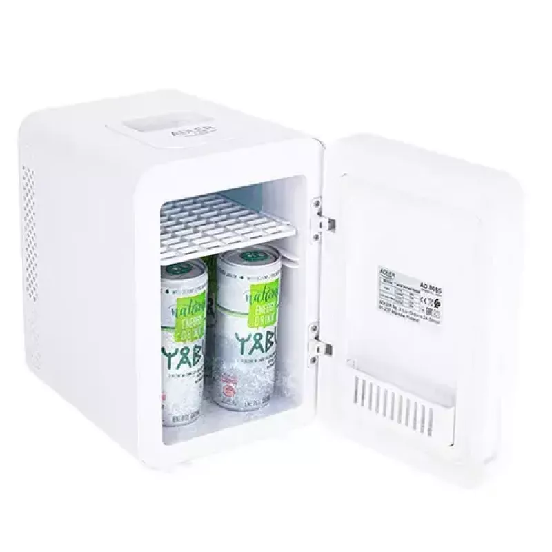 Mini-frigorífico independente Adler AD 8085, 4 L, abertura à direita, porta com espelho, 220–240 V/12 V