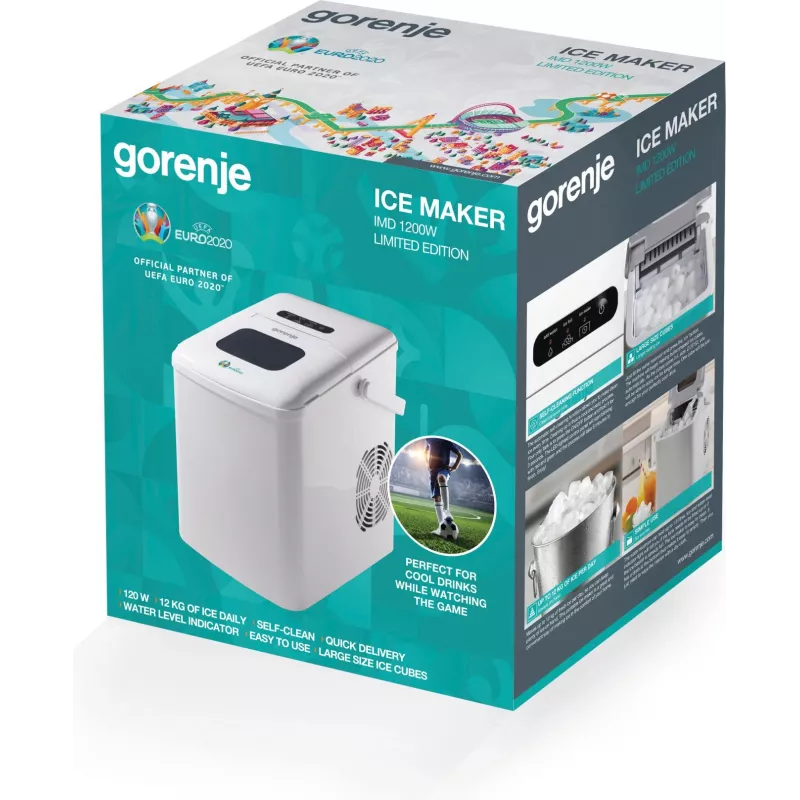 Máquina de gelo Gorenje IMD1200W Máquina de gelo portátil 12 kg/24h 120 W Branca