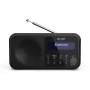 Rádio digital portátil Sharp DR-P420(BK) Tokyo, Portátil, Digital, DAB, DAB+, FM, Auto-Scan, Auto-Tuning, 2 W, AAC