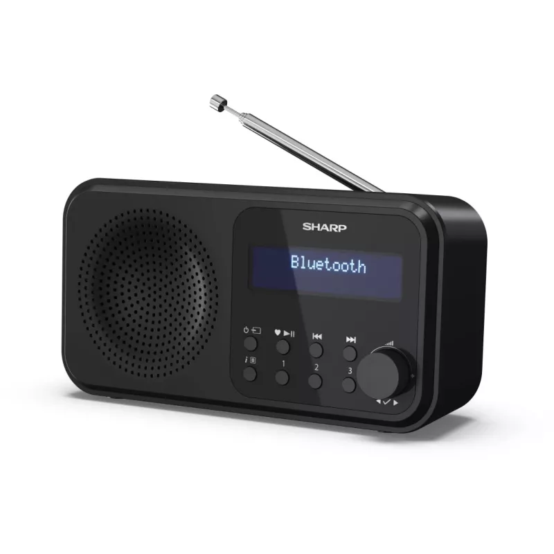 Rádio digital portátil Sharp DR-P420(BK) Tokyo, Portátil, Digital, DAB, DAB+, FM, Auto-Scan, Auto-Tuning, 2 W, AAC