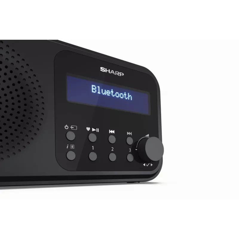 Rádio digital portátil Sharp DR-P420(BK) Tokyo, Portátil, Digital, DAB, DAB+, FM, Auto-Scan, Auto-Tuning, 2 W, AAC