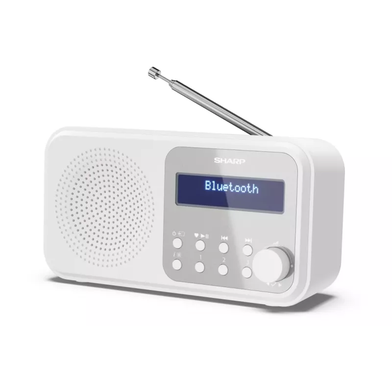 Rádio digital portátil Sharp DR-P420(WH) Tokyo, Portátil, Digital, DAB, DAB+, FM, Auto-Scan, Auto-Tuning, 2 W, AAC