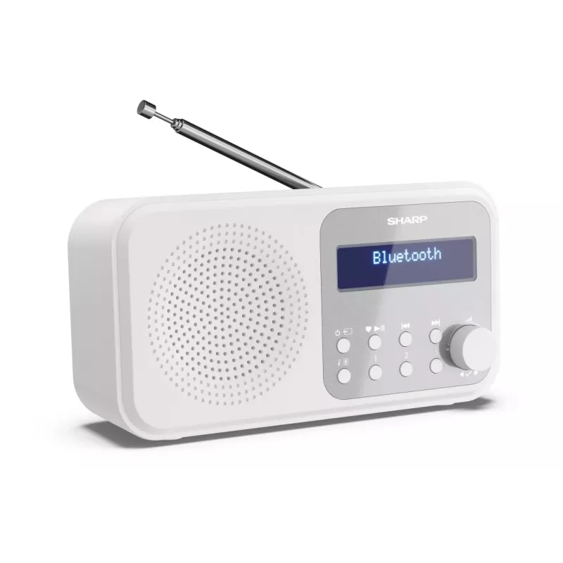 Rádio digital portátil Sharp DR-P420(WH) Tokyo, Portátil, Digital, DAB, DAB+, FM, Auto-Scan, Auto-Tuning, 2 W, AAC