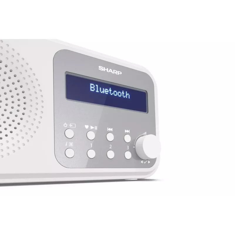 Rádio digital portátil Sharp DR-P420(WH) Tokyo, Portátil, Digital, DAB, DAB+, FM, Auto-Scan, Auto-Tuning, 2 W, AAC