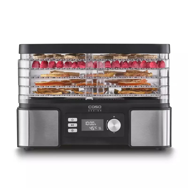 Desidratador de alimentos Caso DH 450 — 5 tabuleiros, potência 370–450 W