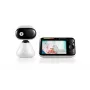 Motorola PIP1500 babyphone com vídeo, ecrã a cores de 5 polegadas, 480 x 272, FHSS, alcance de 300 m, comunicação bidirecional, visão noturna por infravermelhos, monitorização da temperatura ambiente, branco/preto