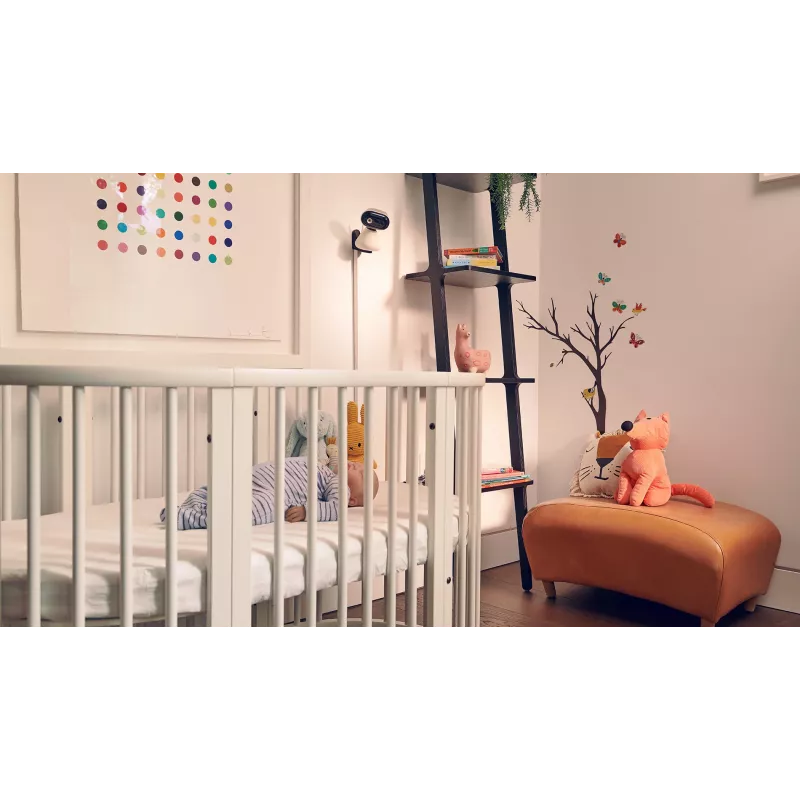 Motorola PIP1500 babyphone com vídeo, ecrã a cores de 5 polegadas, 480 x 272, FHSS, alcance de 300 m, comunicação bidirecional, visão noturna por infravermelhos, monitorização da temperatura ambiente, branco/preto