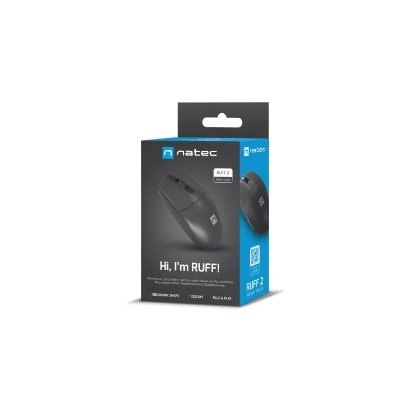 Rato NATEC USB Natec Ruff 2 1000dpi ótico preto