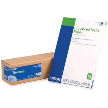Papel Epson Enhanced Matte, 24 polegadas x 30,5 m, 189g/m², 30,5 m, 60,9 cm, 61 cm (24 polegadas), mate, 265 µm, 189 g/m²