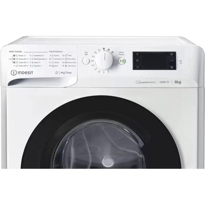 Máquina de lavar roupa Indesit MTWSE 61294 WK EE carga frontal 6 kg 1151 rpm branco