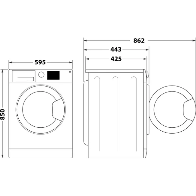Máquina de lavar roupa Indesit MTWSE 61294 WK EE carga frontal 6 kg 1151 rpm branco
