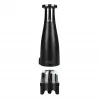 Adler AD 4449B conjunto de moinhos elétricos de sal e pimenta, 3 moinhos, mós de cerâmica, carregamento USB-C, bateria de lítio, 7 W, 150 ml, preto mate