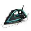 Ferro de engomar a vapor Tefal Puregliss FV8066 sola Durilium AirGlide Autoclean 3000 W Preto, Azul
