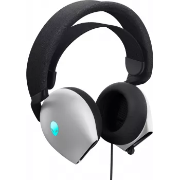 Headset Alienware AW520H com fios para gaming com arco de cabeça branco