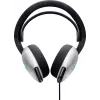 Headset Alienware AW520H com fios para gaming com arco de cabeça branco