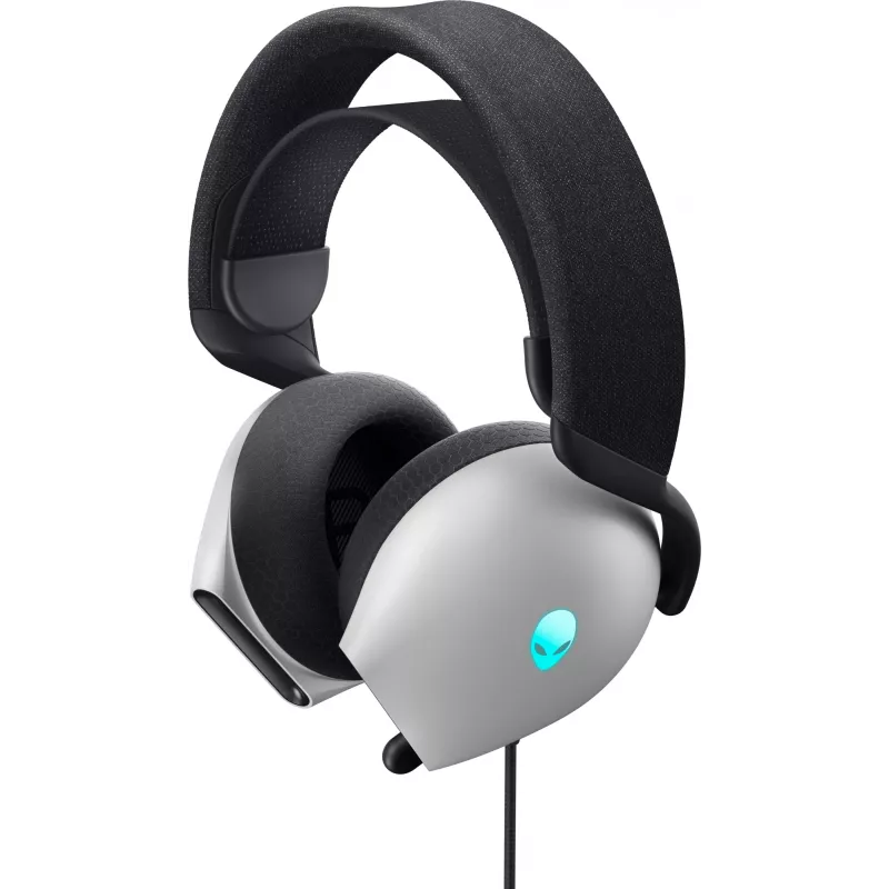 Headset Alienware AW520H com fios para gaming com arco de cabeça branco