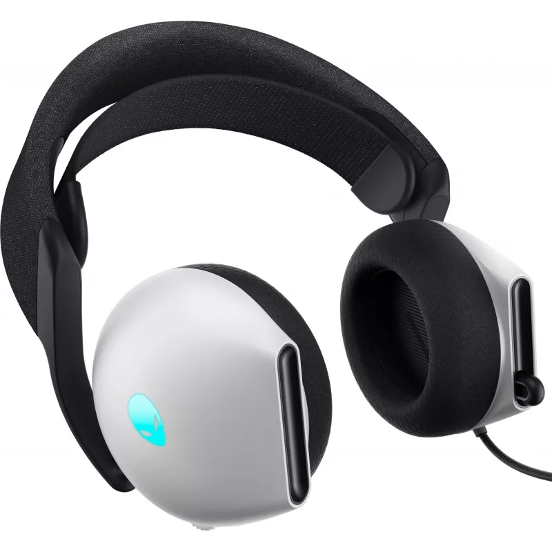 Headset Alienware AW520H com fios para gaming com arco de cabeça branco