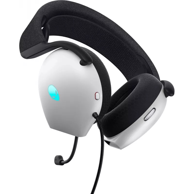 Headset Alienware AW520H com fios para gaming com arco de cabeça branco