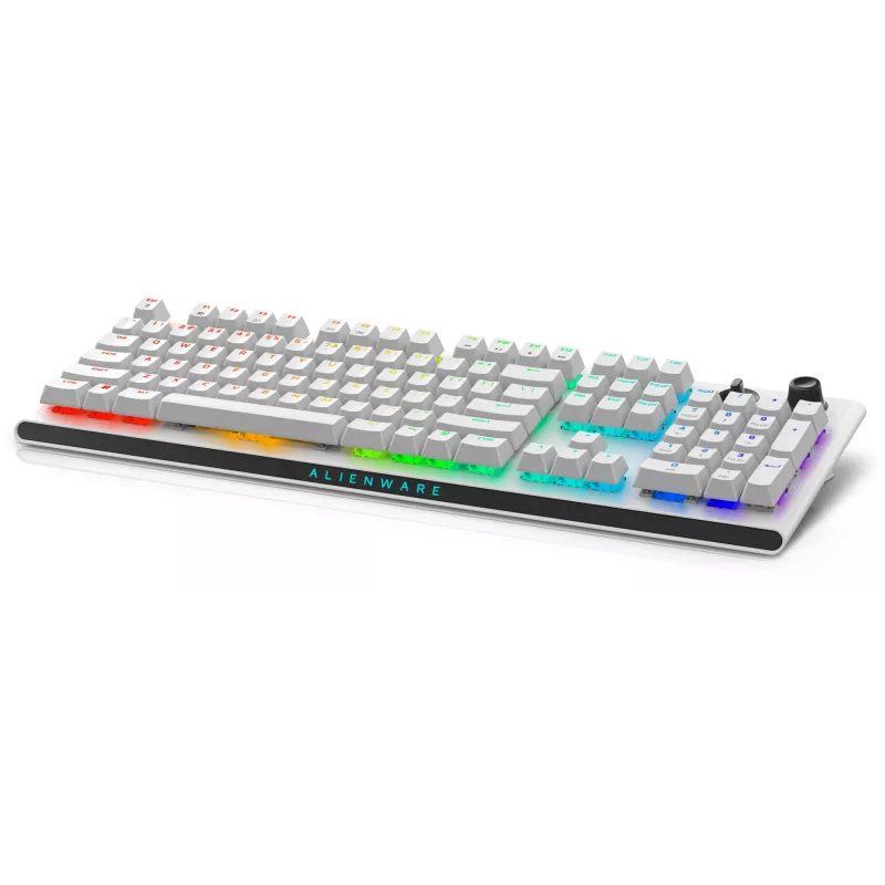 Teclado Alienware Tri-Mode AW920K para gaming USB + RF Wireless + Bluetooth branco