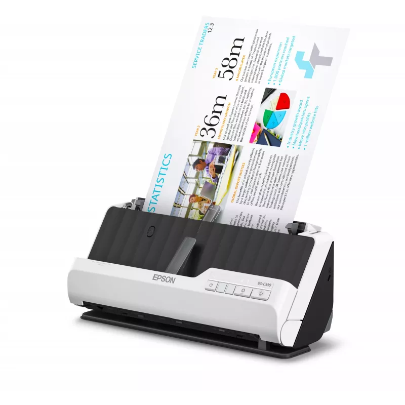 Epson DS-C330 ADF + Digitalizador de alimentação 600 x 600 DPI A4 preto, branco