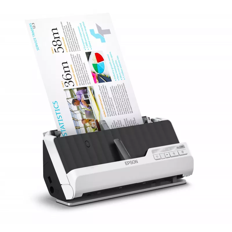Epson DS-C490 ADF + Digitalizador de alimentação 600 x 600 DPI A4 preto, branco