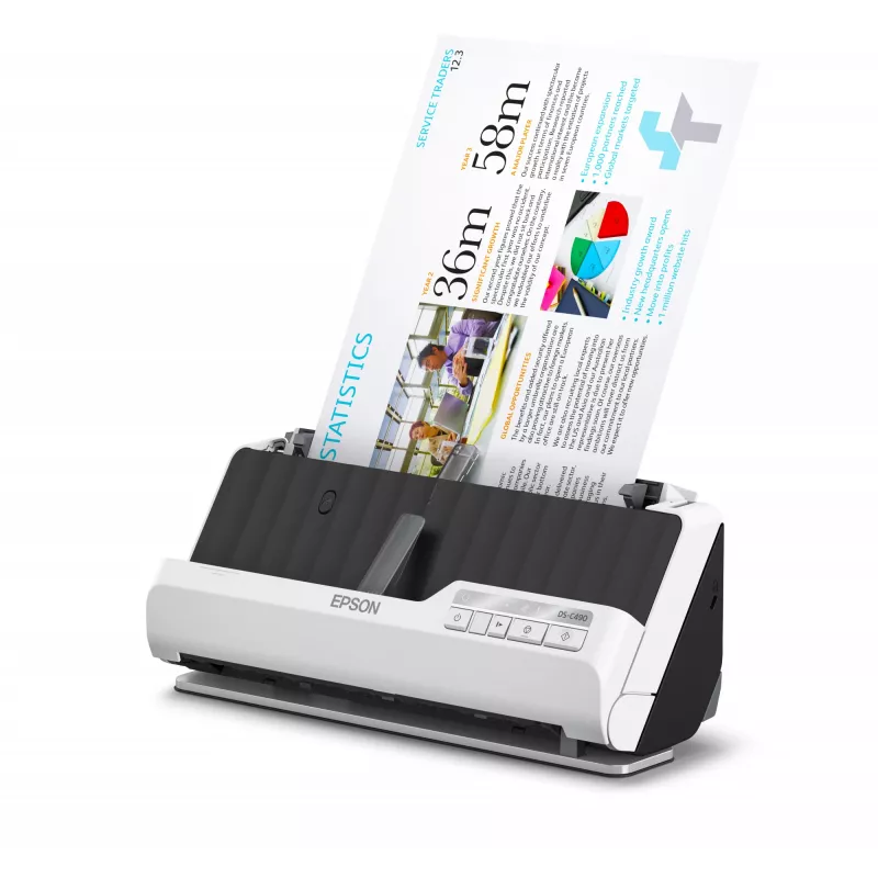 Epson DS-C490 ADF + Digitalizador de alimentação 600 x 600 DPI A4 preto, branco
