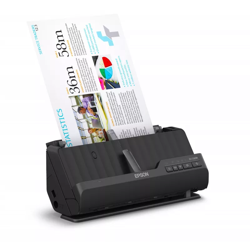 Epson ES-C320W ADF + Digitalizador de alimentação 600 x 600 DPI A4 preto